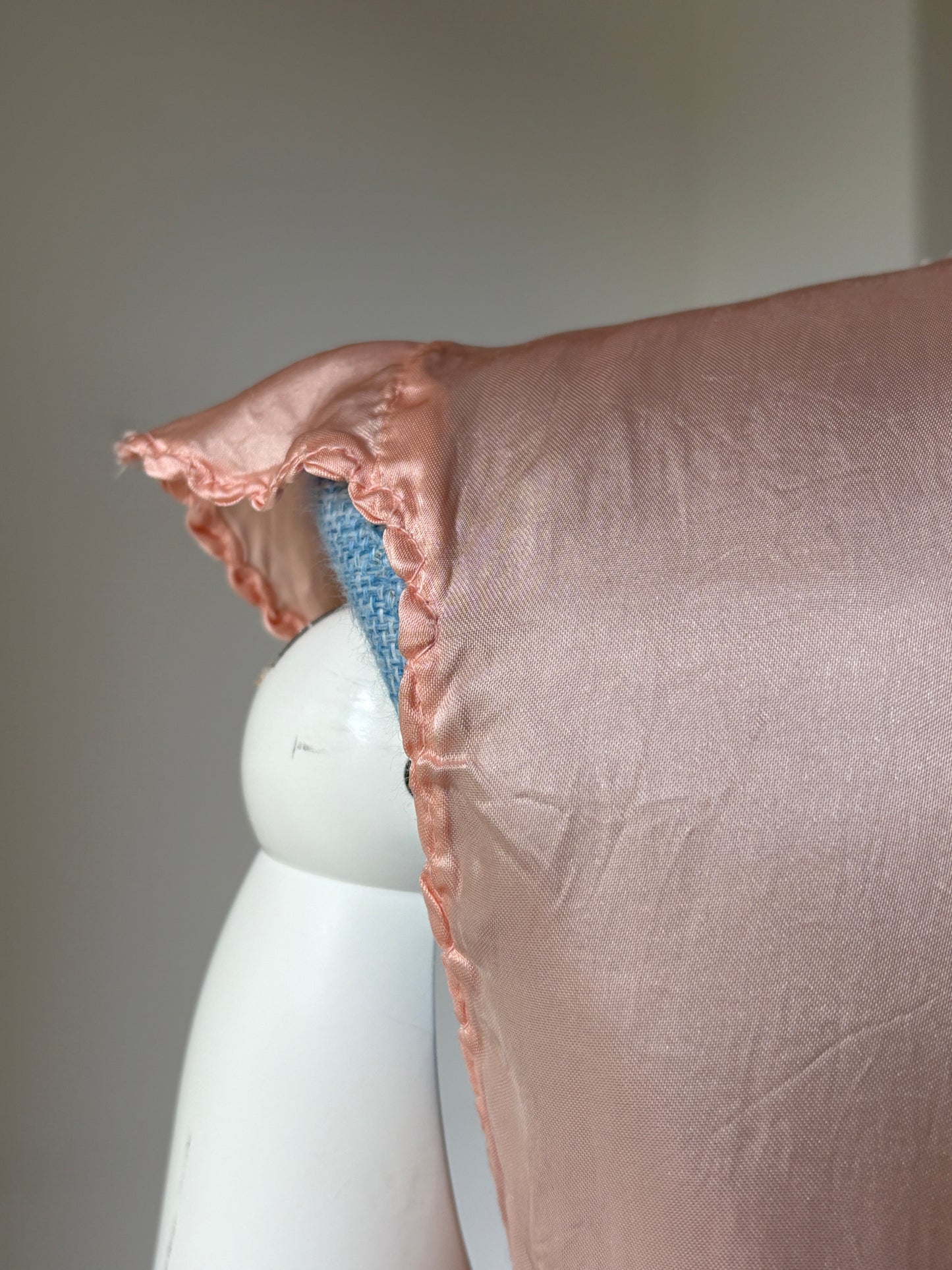 1930s Pink Satin Pyjama Blouse