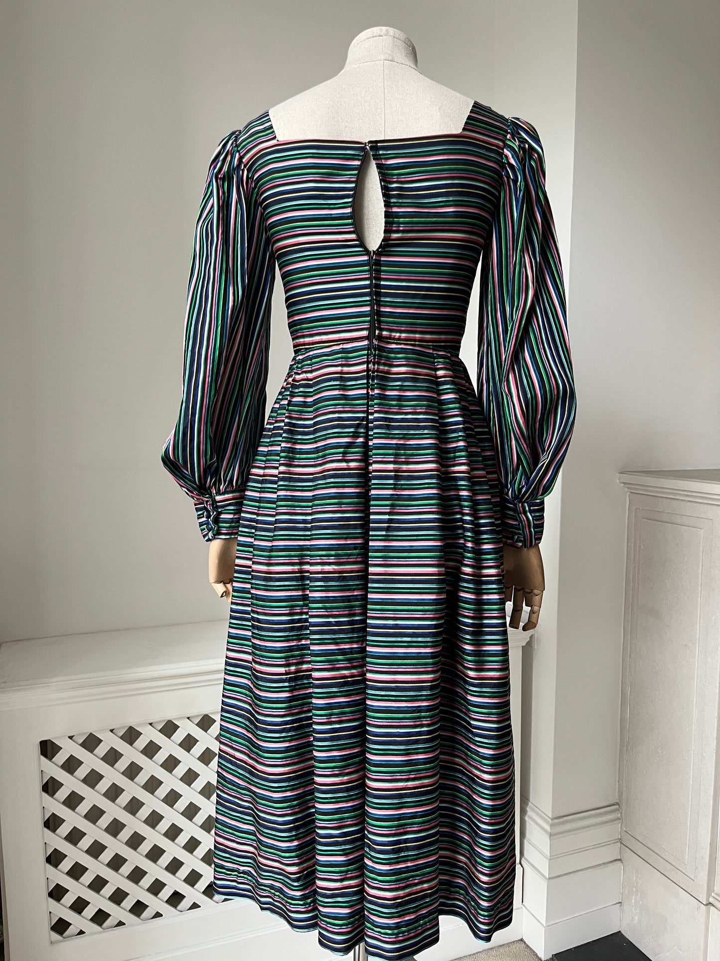 1980s 'Susan Small' Striped Party Dress