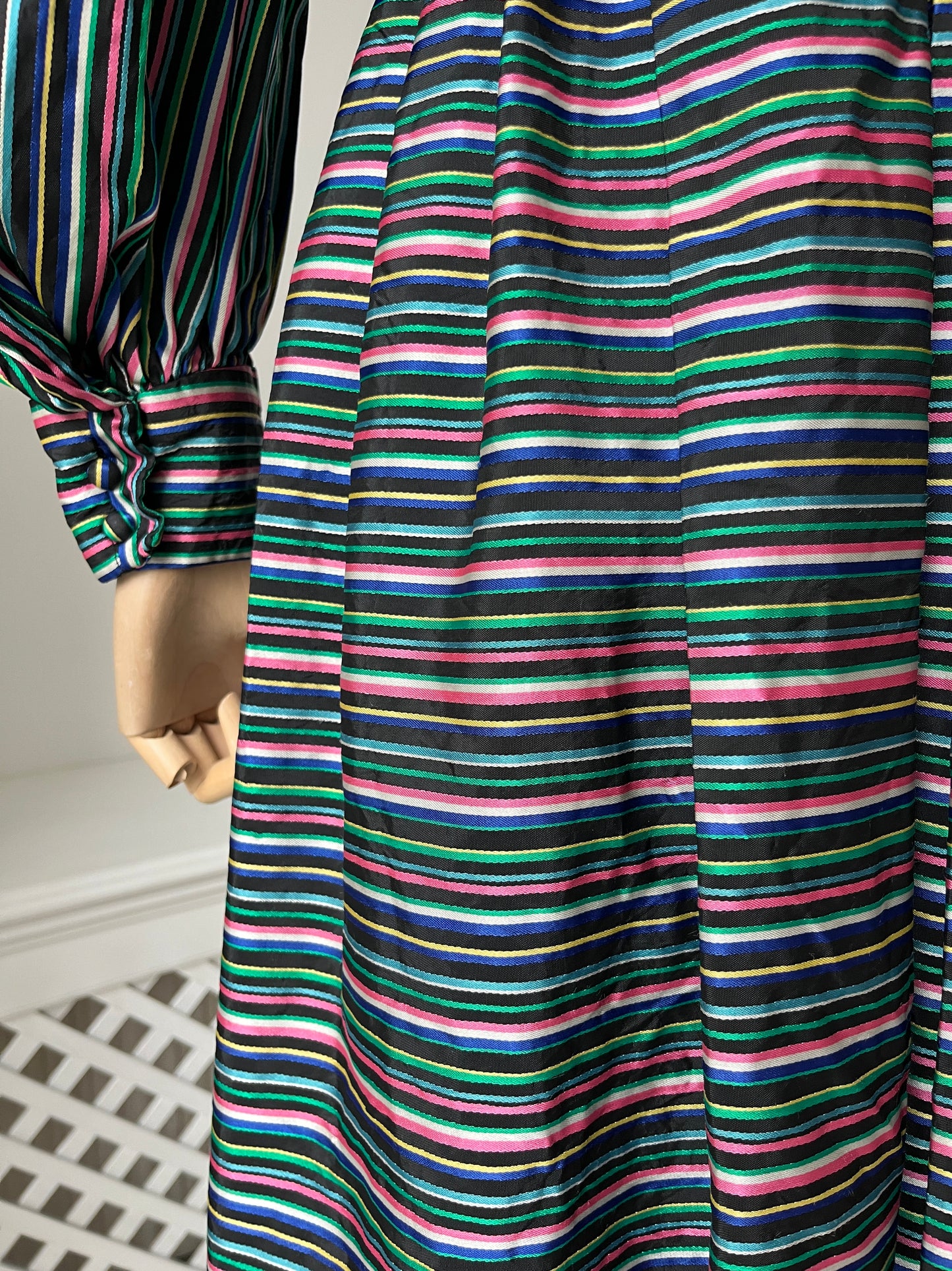 1980s 'Susan Small' Striped Party Dress