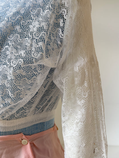 1950s Lace Boudoir Blouse