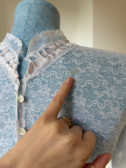 1950s Lace Boudoir Blouse