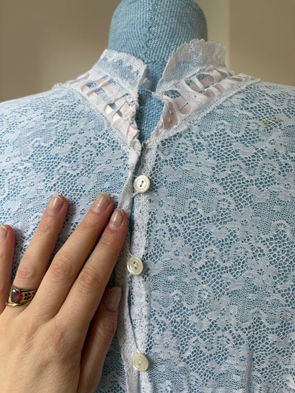 1950s Lace Boudoir Blouse