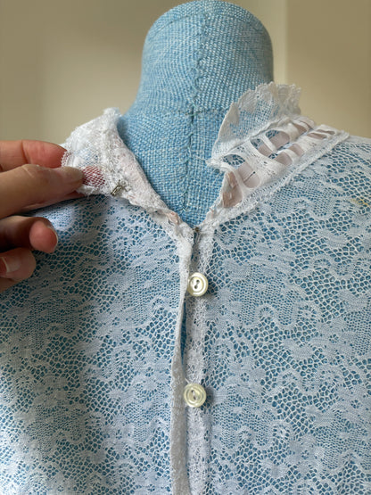 1950s Lace Boudoir Blouse