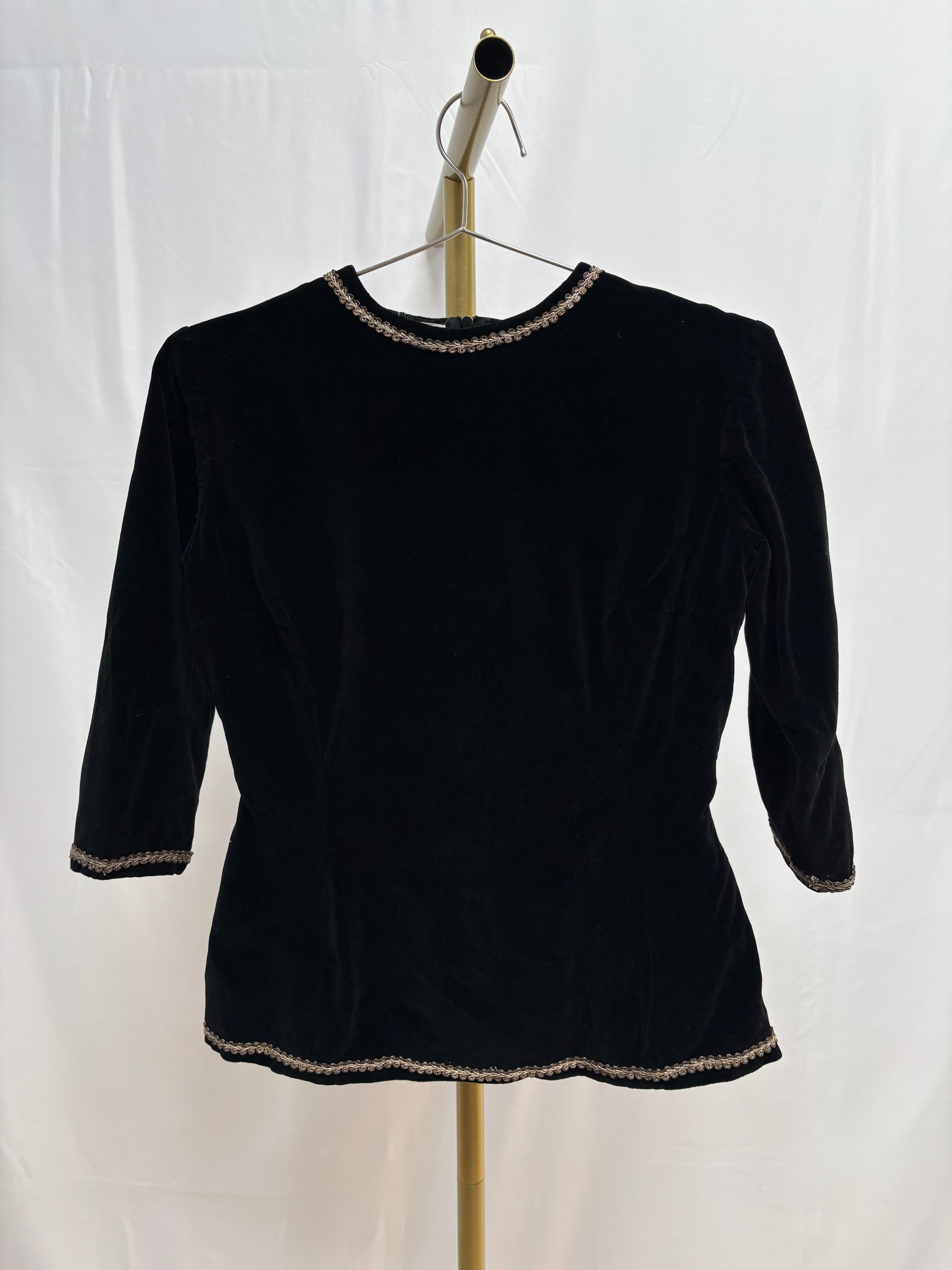 1960s Velvet Blouse