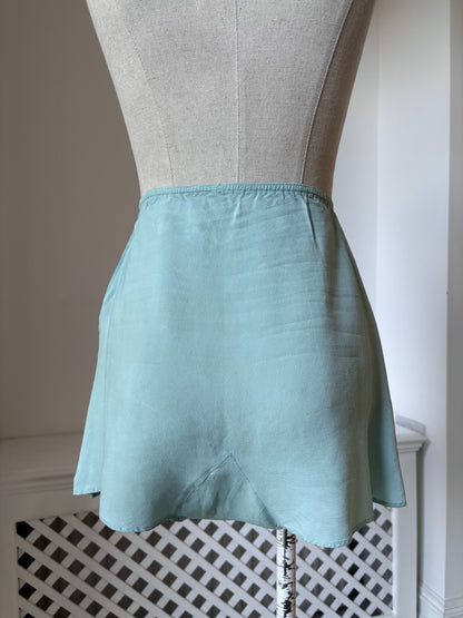 1940s Blue Embroidered Tap Pants