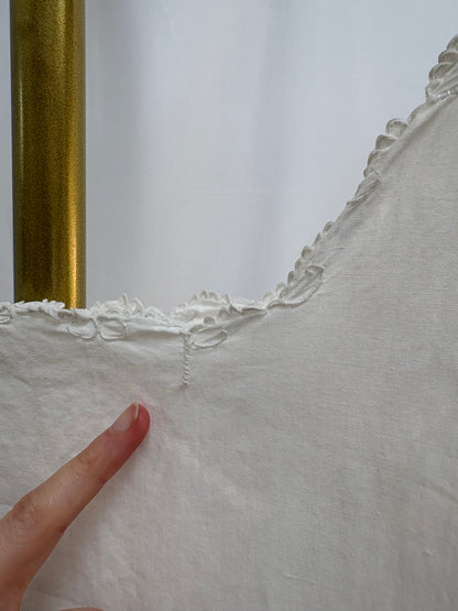 c.1910s White Cotton Sleeveless Nightdress