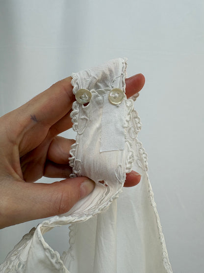 c.1910s White Cotton Sleeveless Nightdress