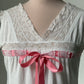 1900s 1910s Edwardian Cotton Nightdress with Ribbon