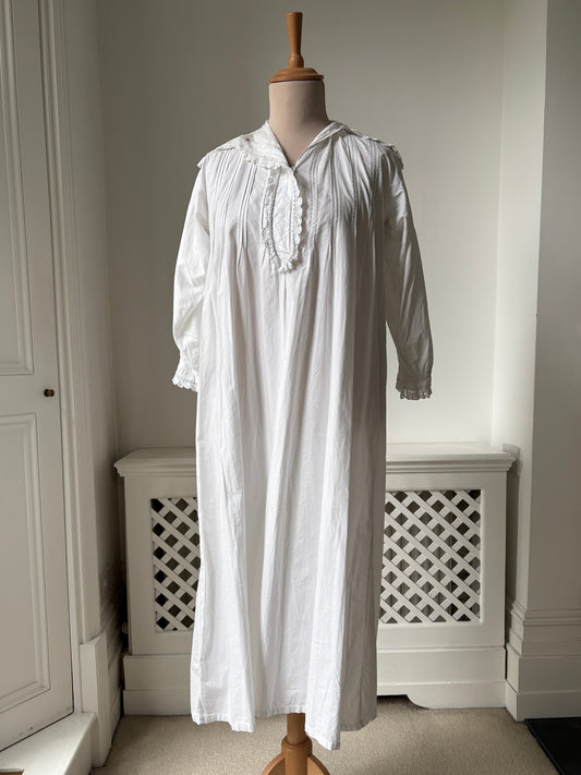1880s Victorian Cotton Nightdress