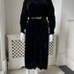 1930s Black Velvet Dress with Dolman Sleeves