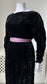 1930s Black Velvet Evening Dress with Dolman Sleeves