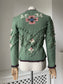 1940s Style Tyrolean Green Cardigan