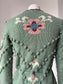 1940s Style Tyrolean Green Cardigan