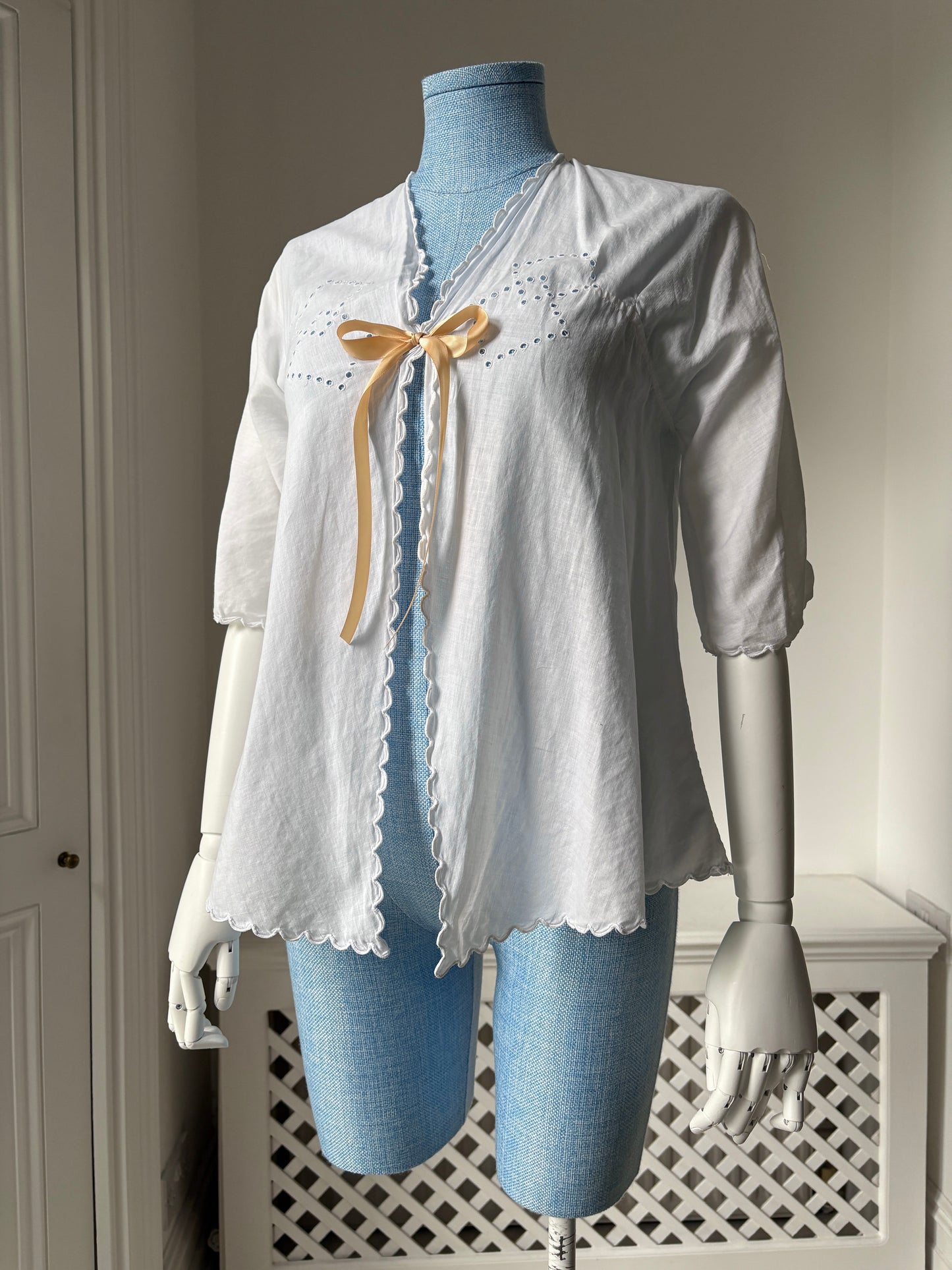 1910s Edwardian Bed Jacket with Ribbon