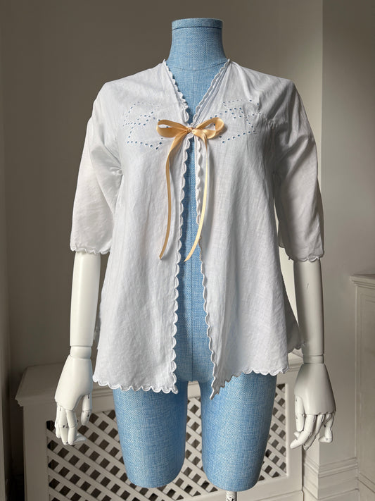 1910s Edwardian Bed Jacket with Ribbon