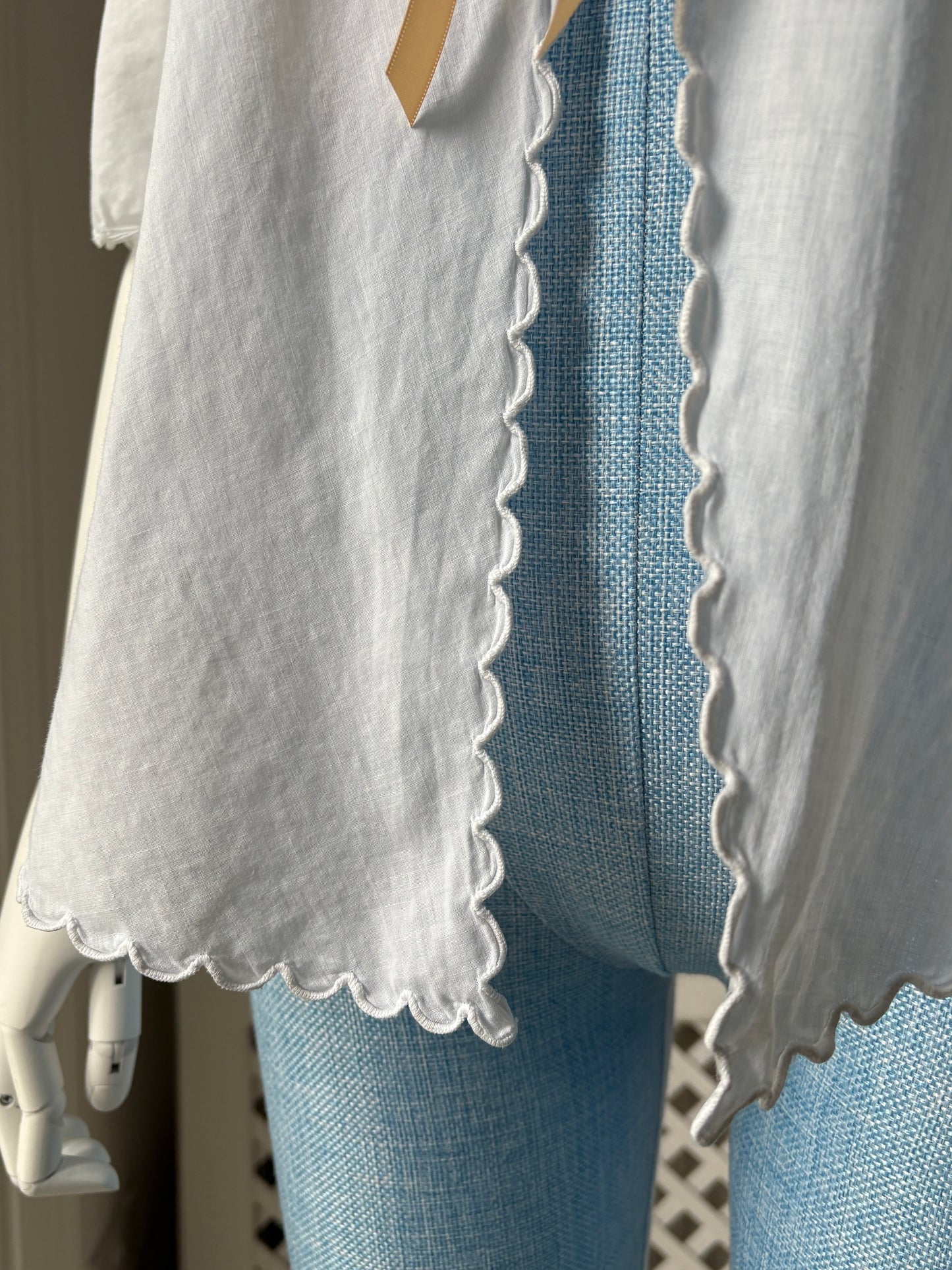 1910s Edwardian Bed Jacket with Ribbon
