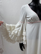 1970s Dress with Ruffle Sleeves