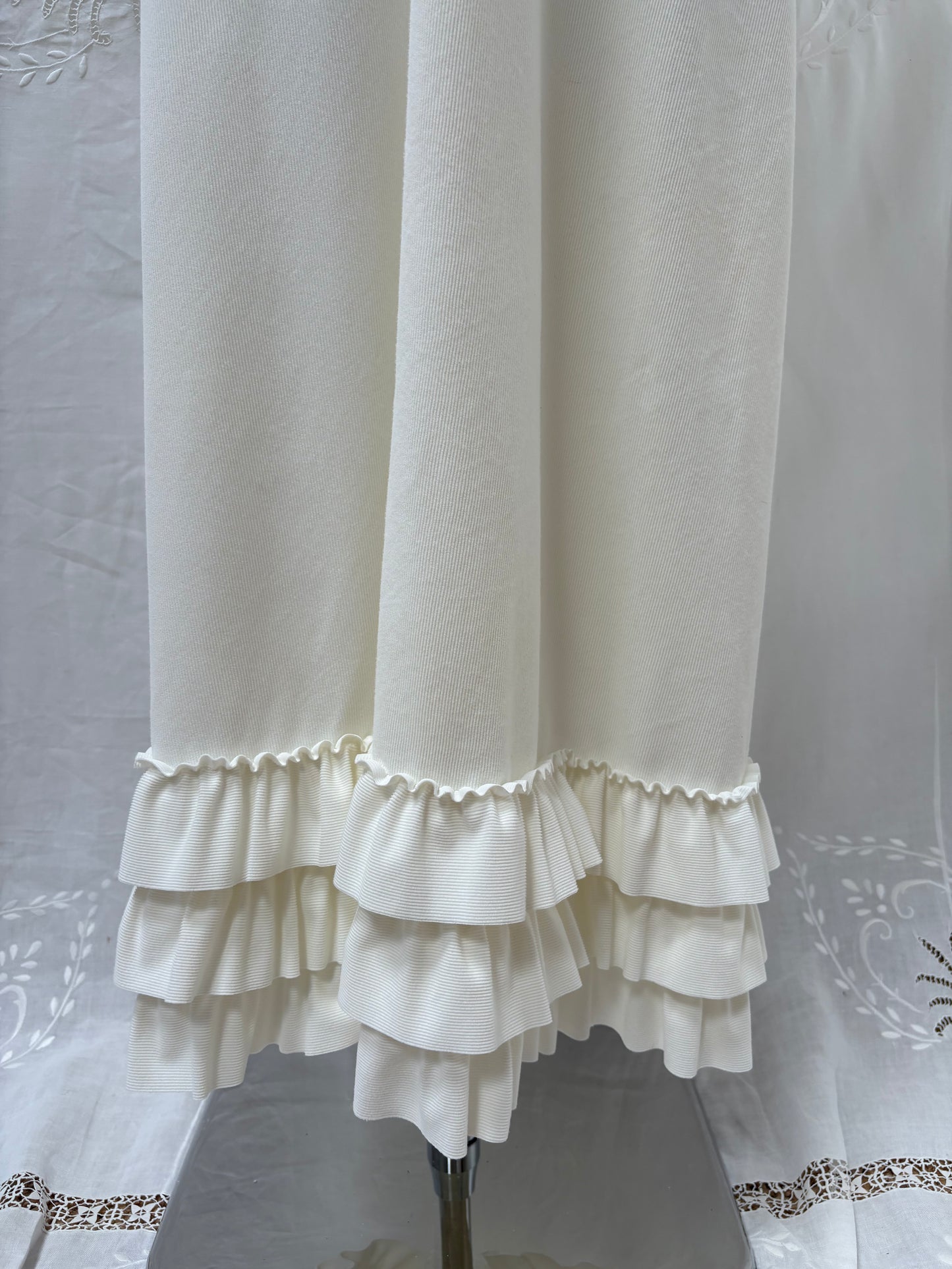 1970s Dress with Ruffle Sleeves