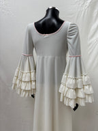 1970s Dress with Ruffle Sleeves