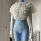 1950s Ruffle Lace Bed Jacket