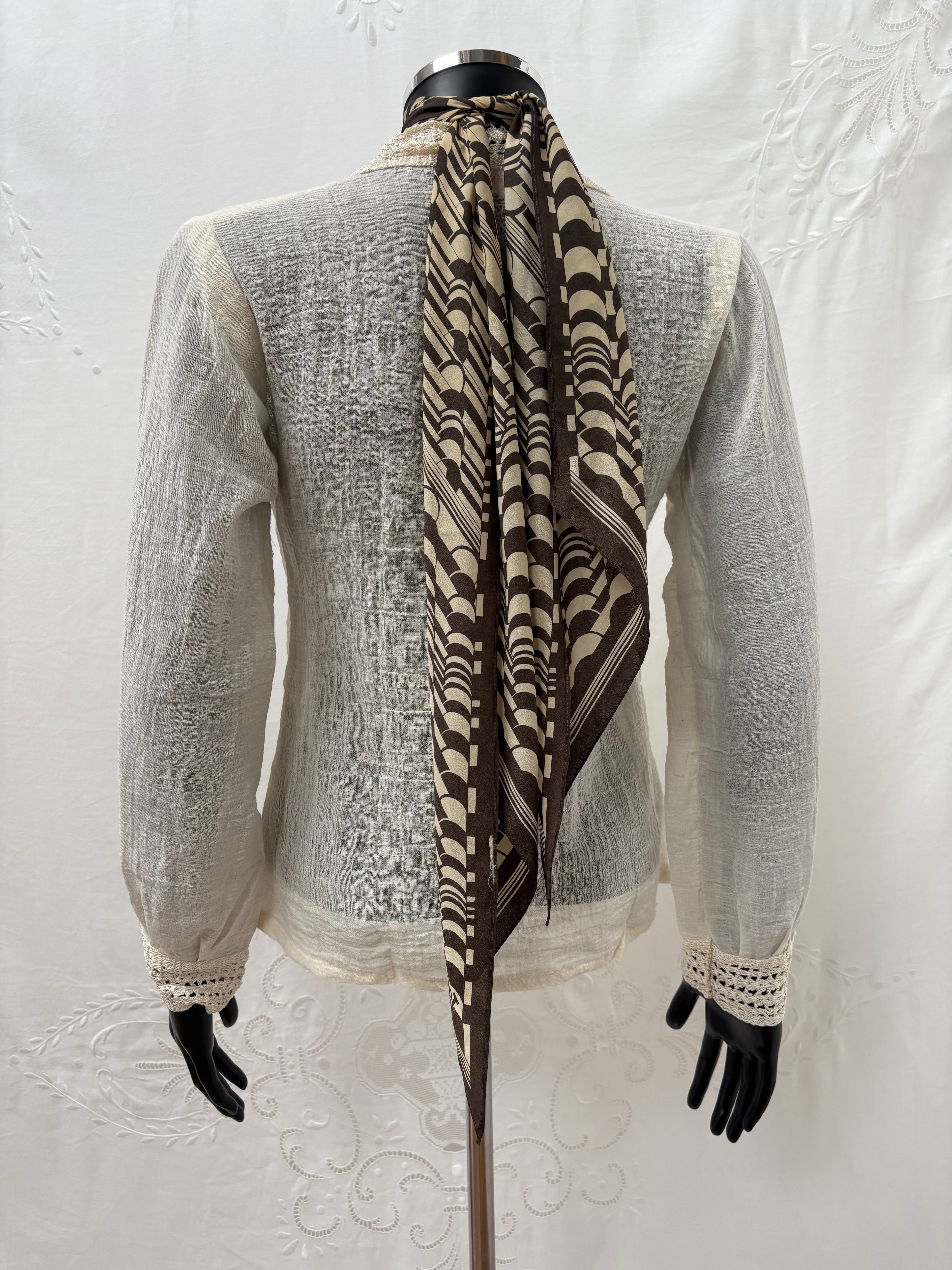 1970s Cheesecloth Cotton Blouse