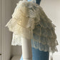 1950s Ruffle Lace Bed Jacket