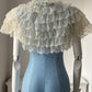 1950s Ruffle Lace Bed Jacket