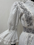 1970s Pure Cotton Mexican Dress