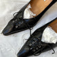 1990s Leather Heels with Corset Toe
