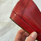 1950s 1960s Red Leather Wedge Shoes