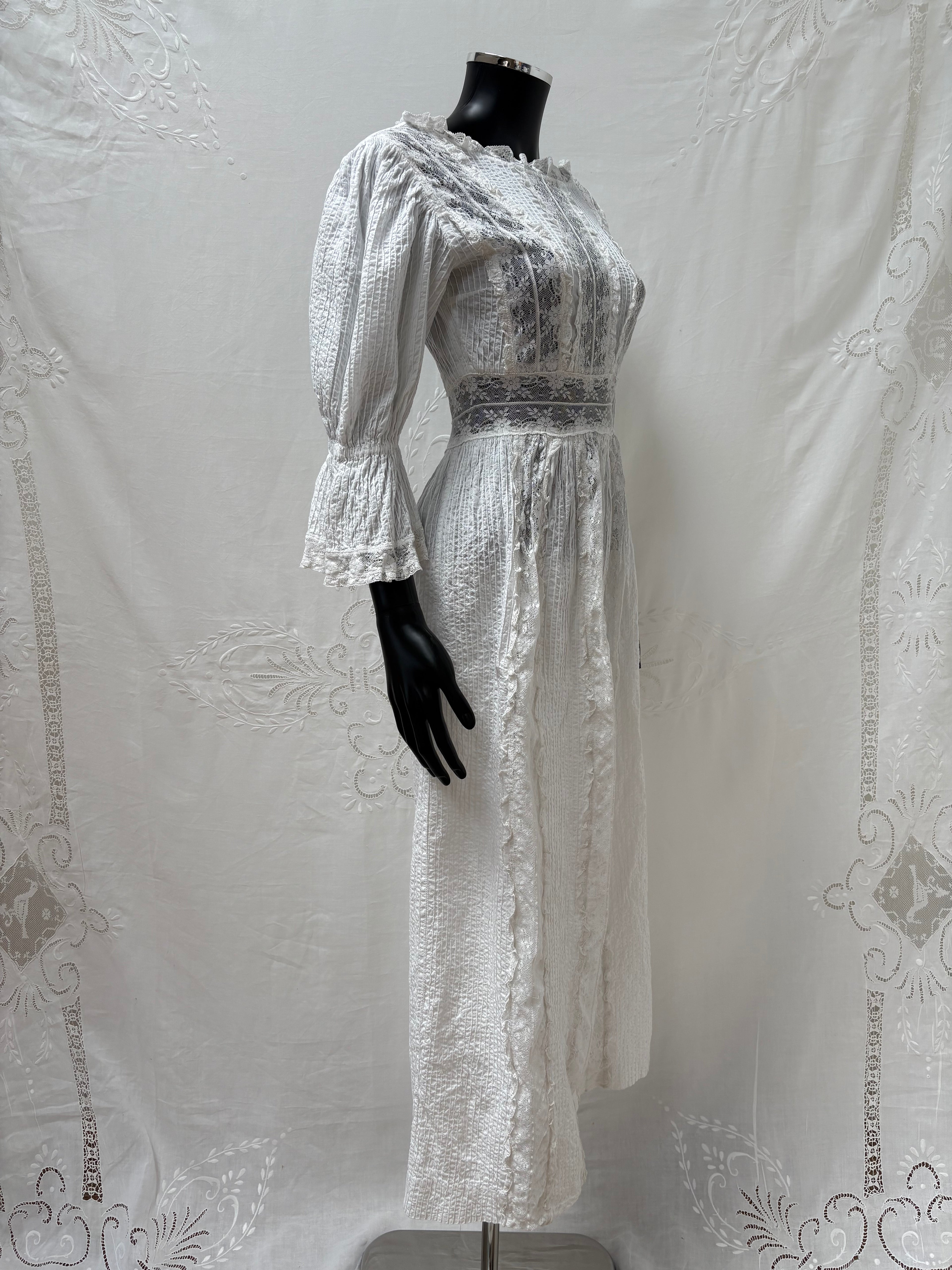 1970s Pure Cotton Mexican Dress