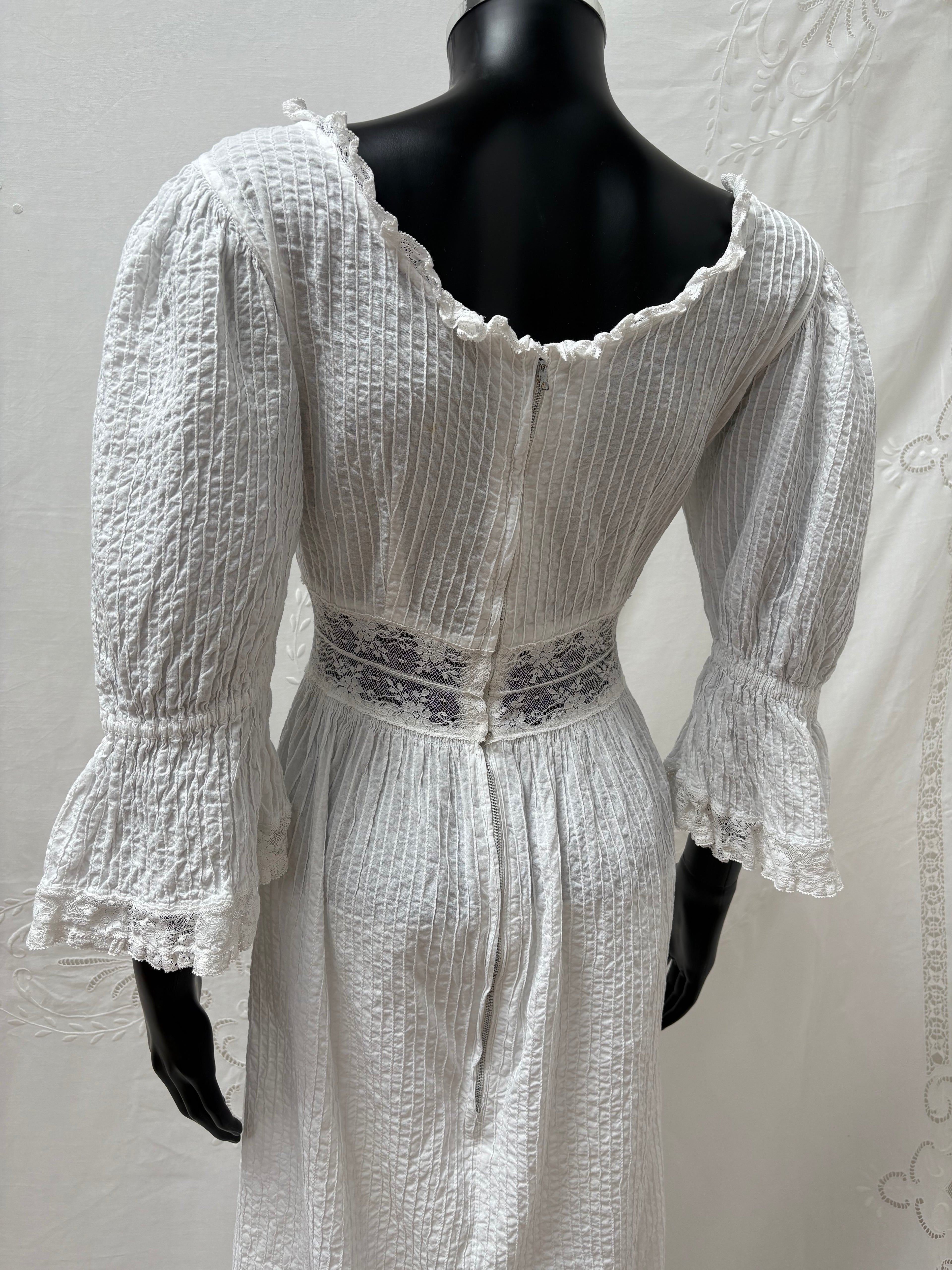 1970s Pure Cotton Mexican Dress