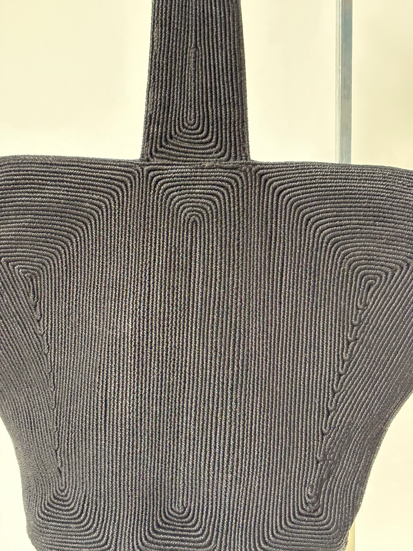 1940s Black Corde Wristlet Bag