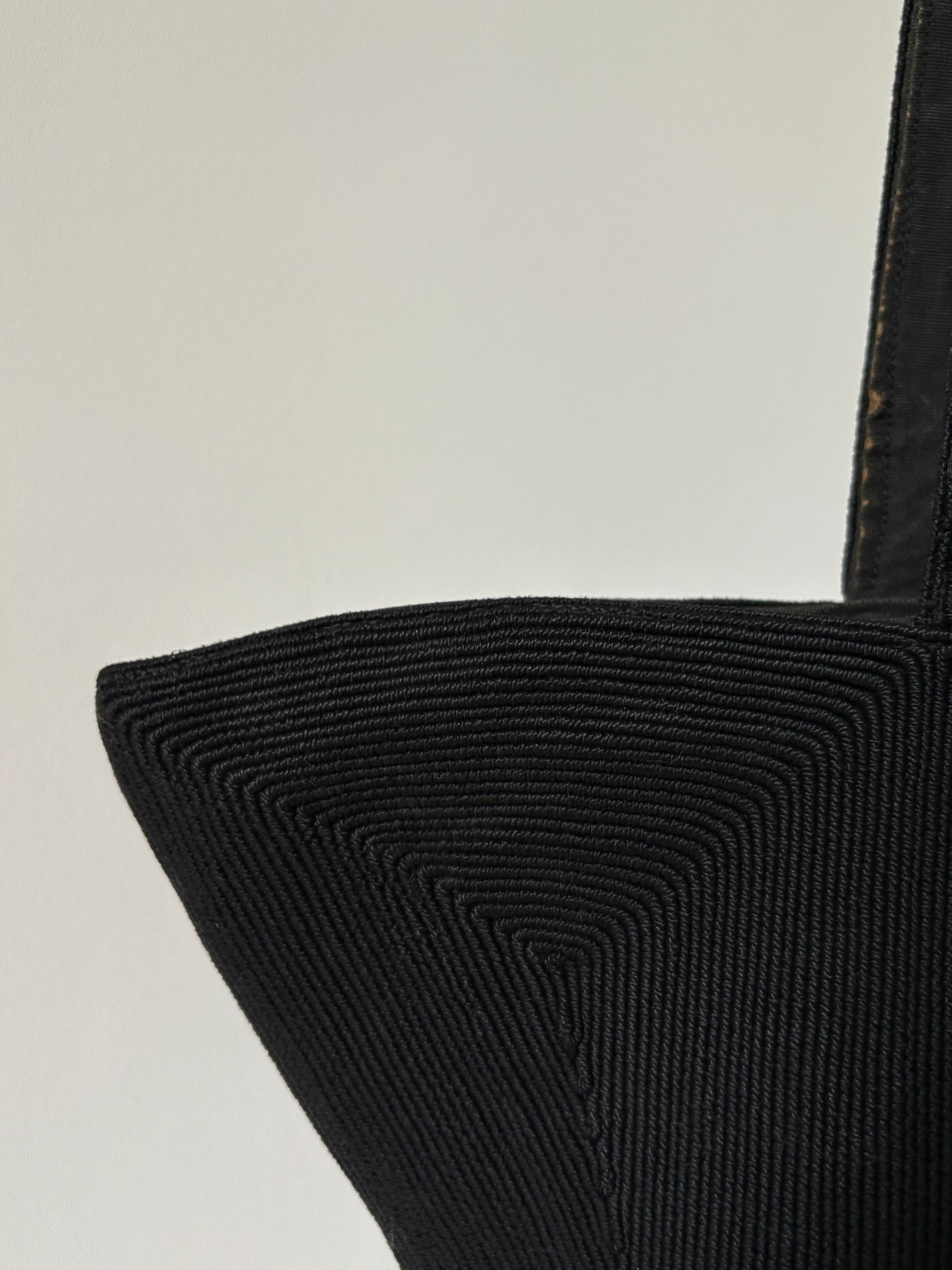 1940s Black Corde Wristlet Bag