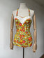 1950s 'Demoiselle' Midcentury Abstract Print Cotton Swimsuit