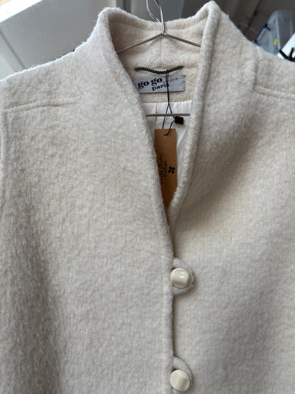 1980s 'Go Go Paris' Wool Blend Sculptural Coat