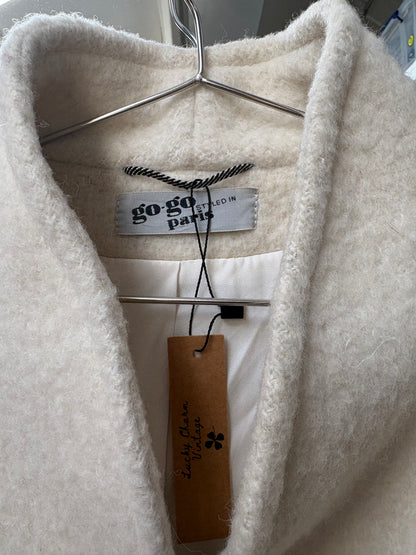 1980s 'Go Go Paris' Wool Blend Sculptural Coat