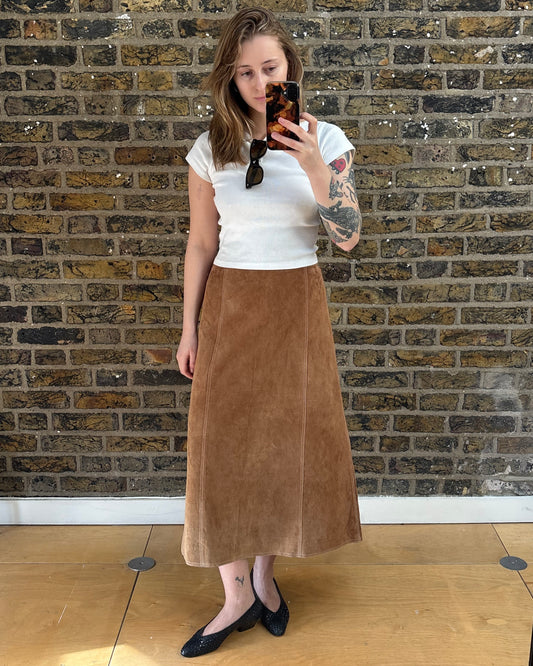 1990s Deadstock Suede Skirt