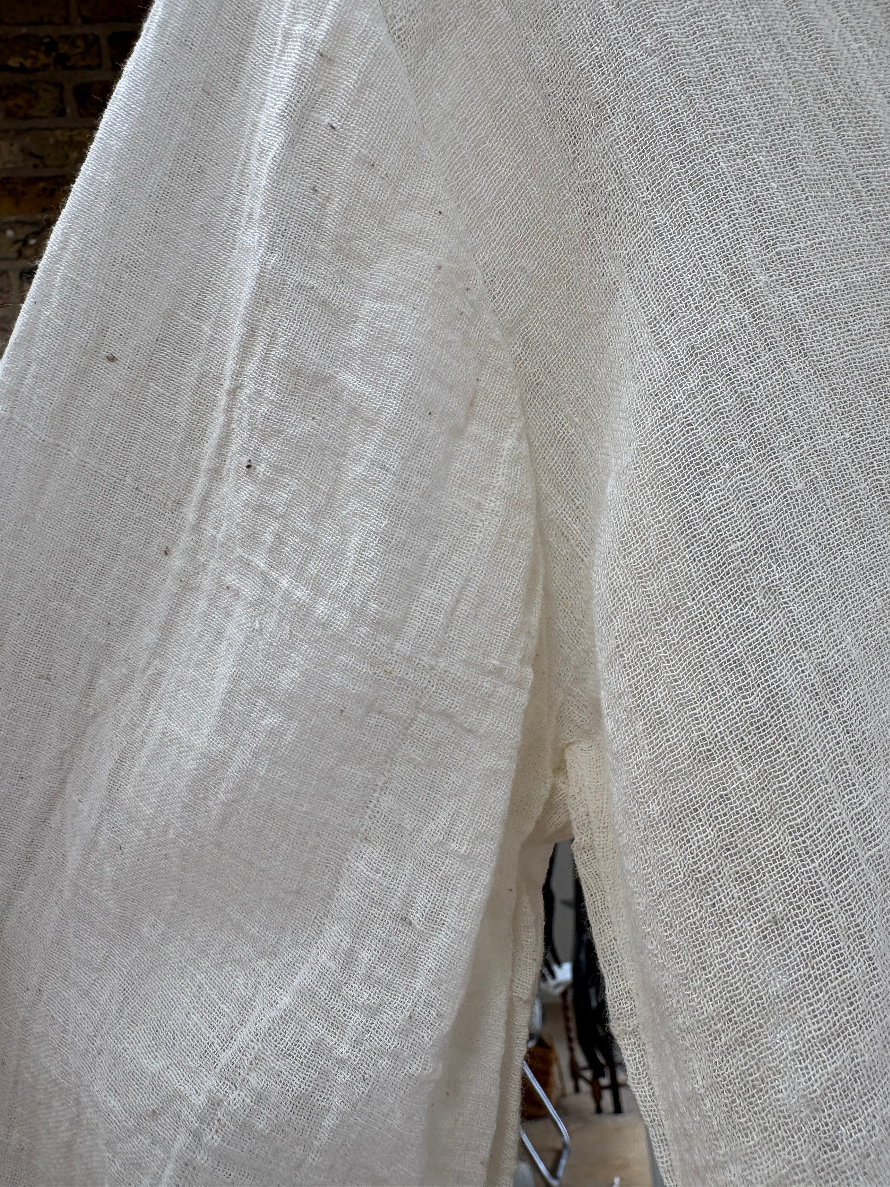 1970s Cheesecloth Cotton Blouse