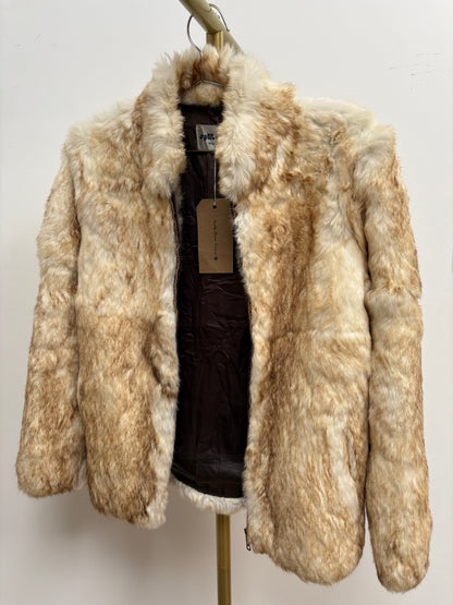 1970s 'Split End Ltd' Rabbit Fur Bomber Jacket