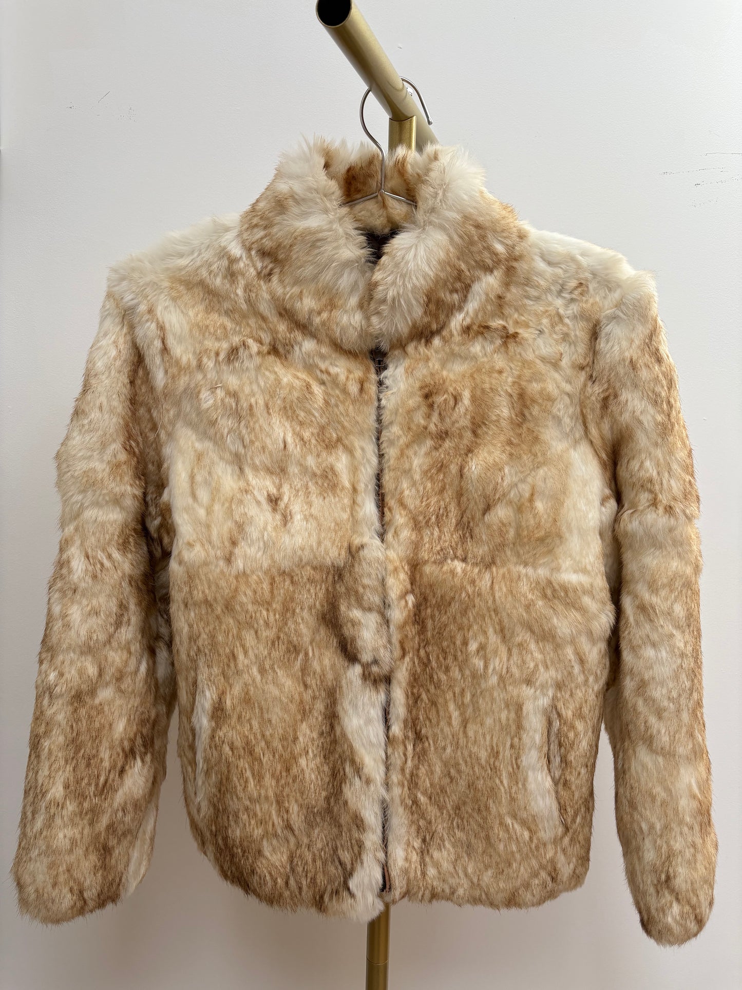 1970s 'Split End Ltd' Rabbit Fur Bomber Jacket