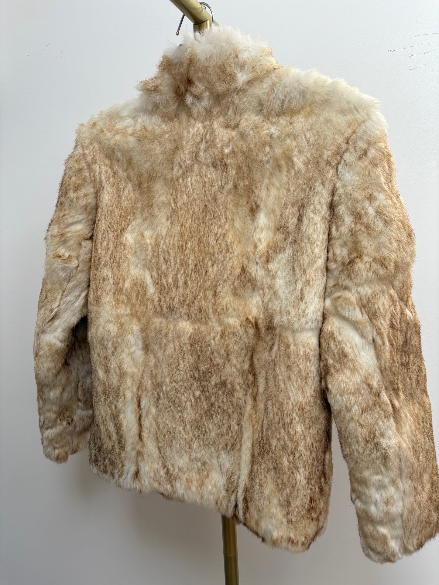 1970s 'Split End Ltd' Rabbit Fur Bomber Jacket