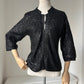 1960s Black Sequin Encrusted Cardigan