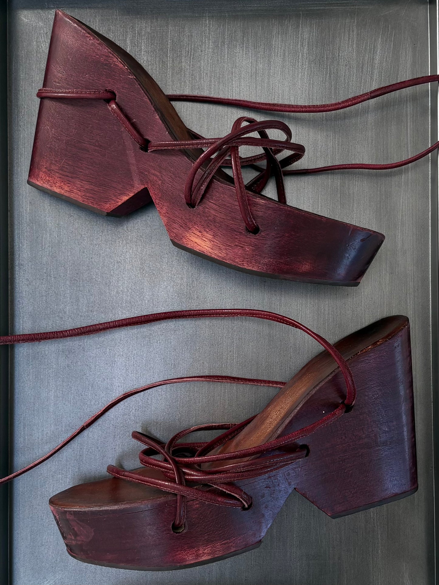 1970s Wooden Platform Wedges
