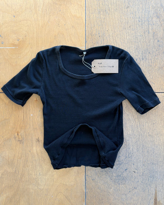 1970s Black Cotton Tee