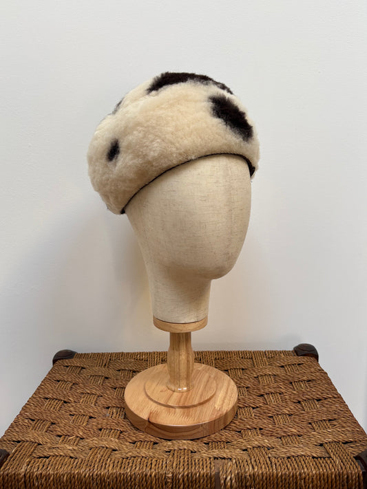 1990s Shearling Pillbox Hat