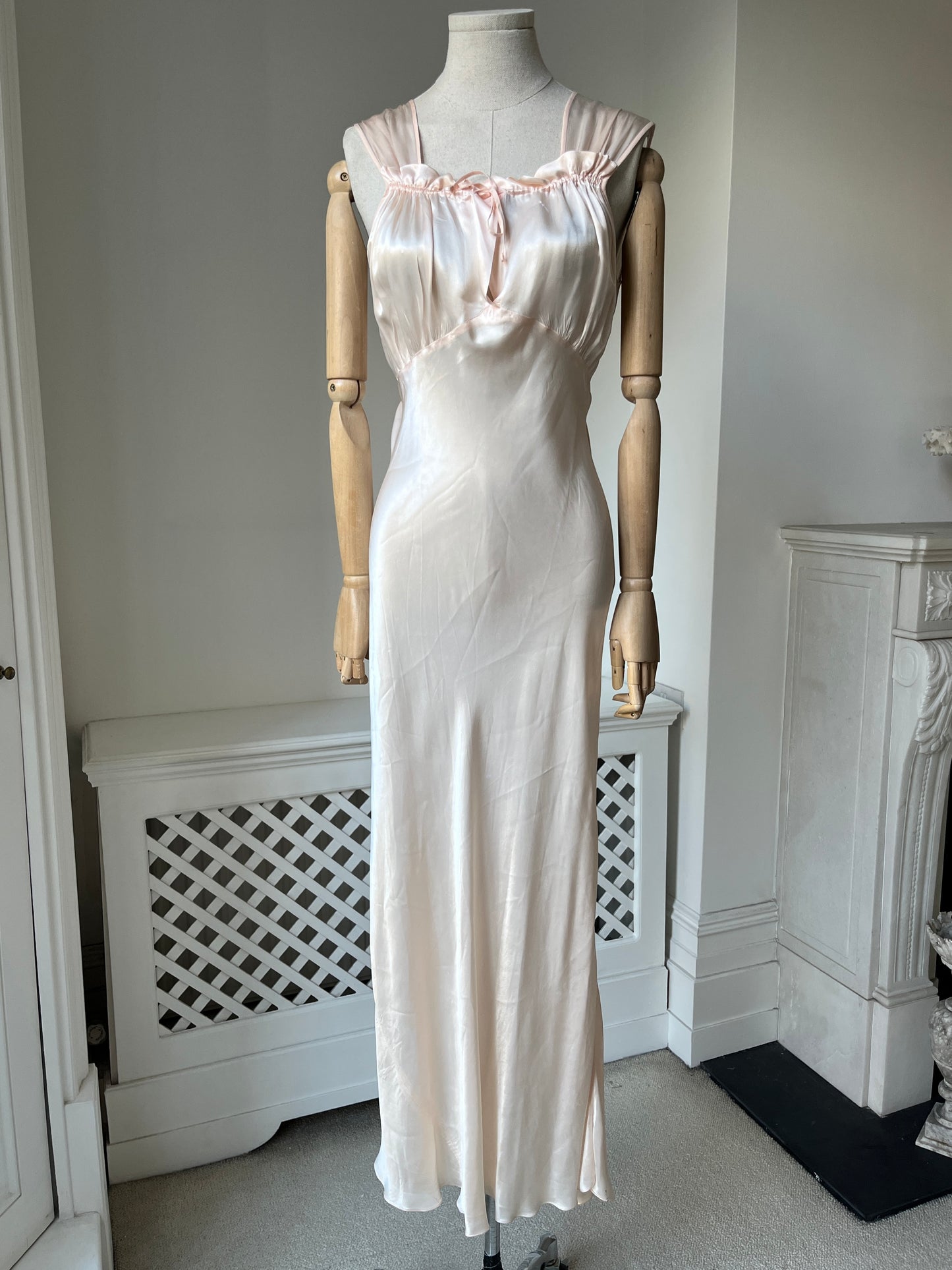 1940s 'CC41' Pink Celanese Slip Nightdress