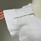 1950s 1960s Slub Cotton White Summer Dress