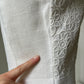 1950s 1960s Slub Cotton White Summer Dress