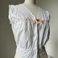 1910s Cotton Corset Cover with Pale Pink Ribbon